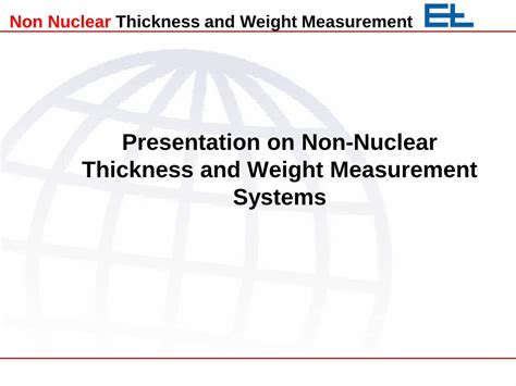 thickness and weight measurement system